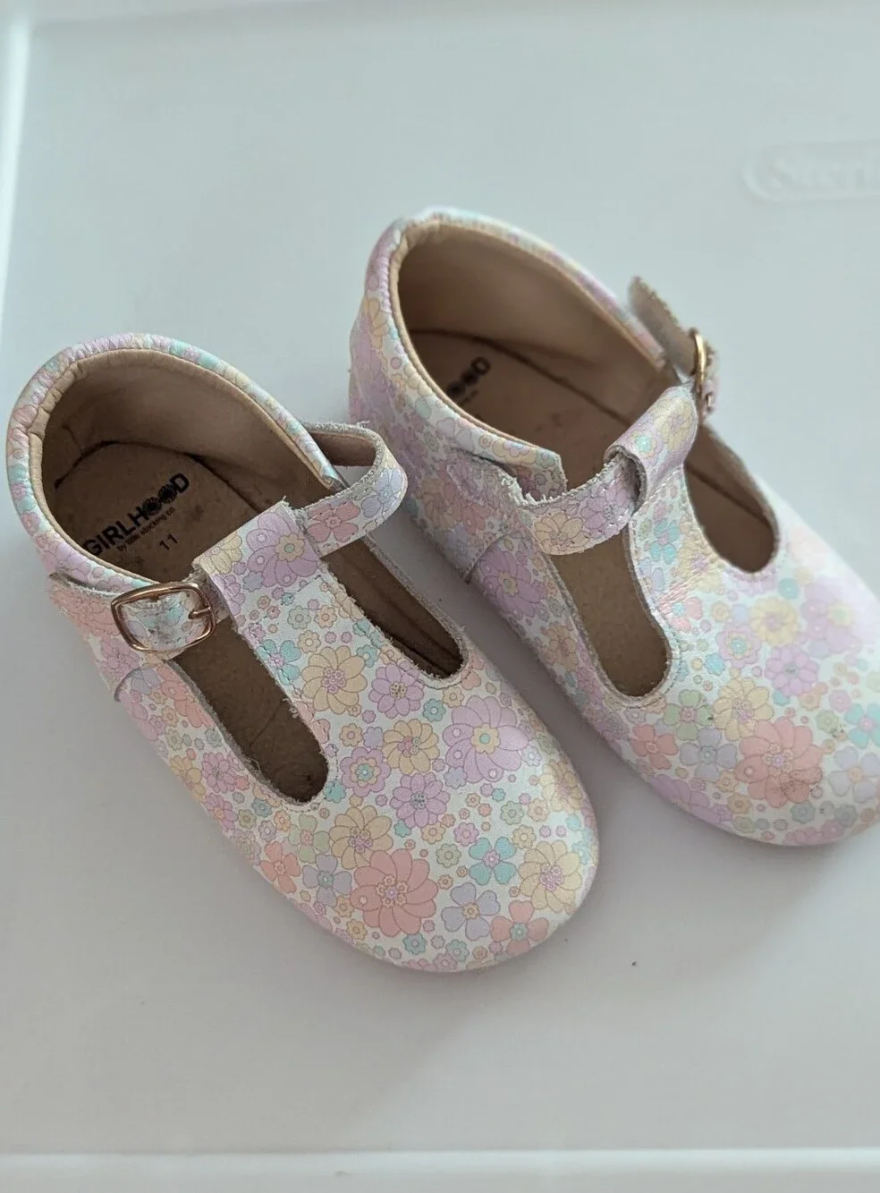 Pastel Floral Mary Jane Shoes Sz 11